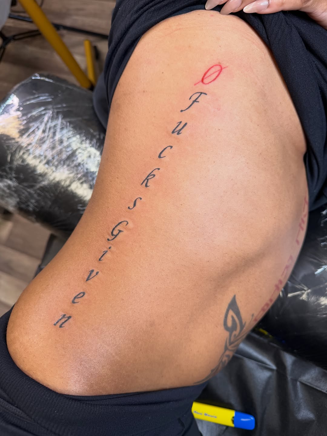 Tattoo by @raincitytattoos โ lettering_script, fine_line