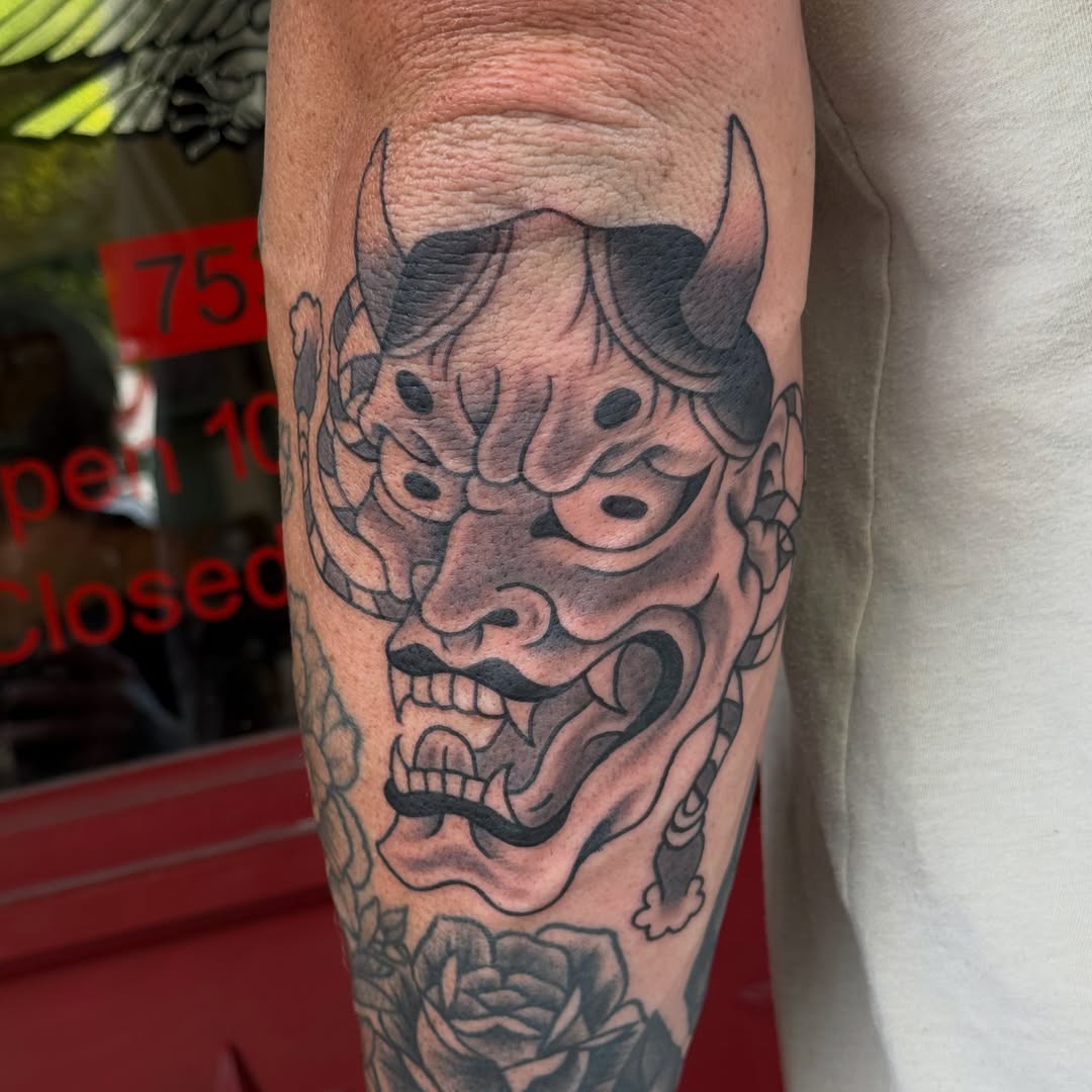 Tattoo by @kayzzentat2 — japanese_irezumi, black_and_grey