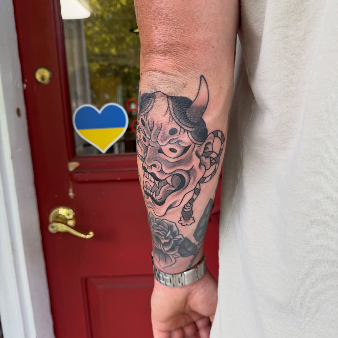 Tattoo by @kayzzentat2 — japanese_irezumi, black_and_grey