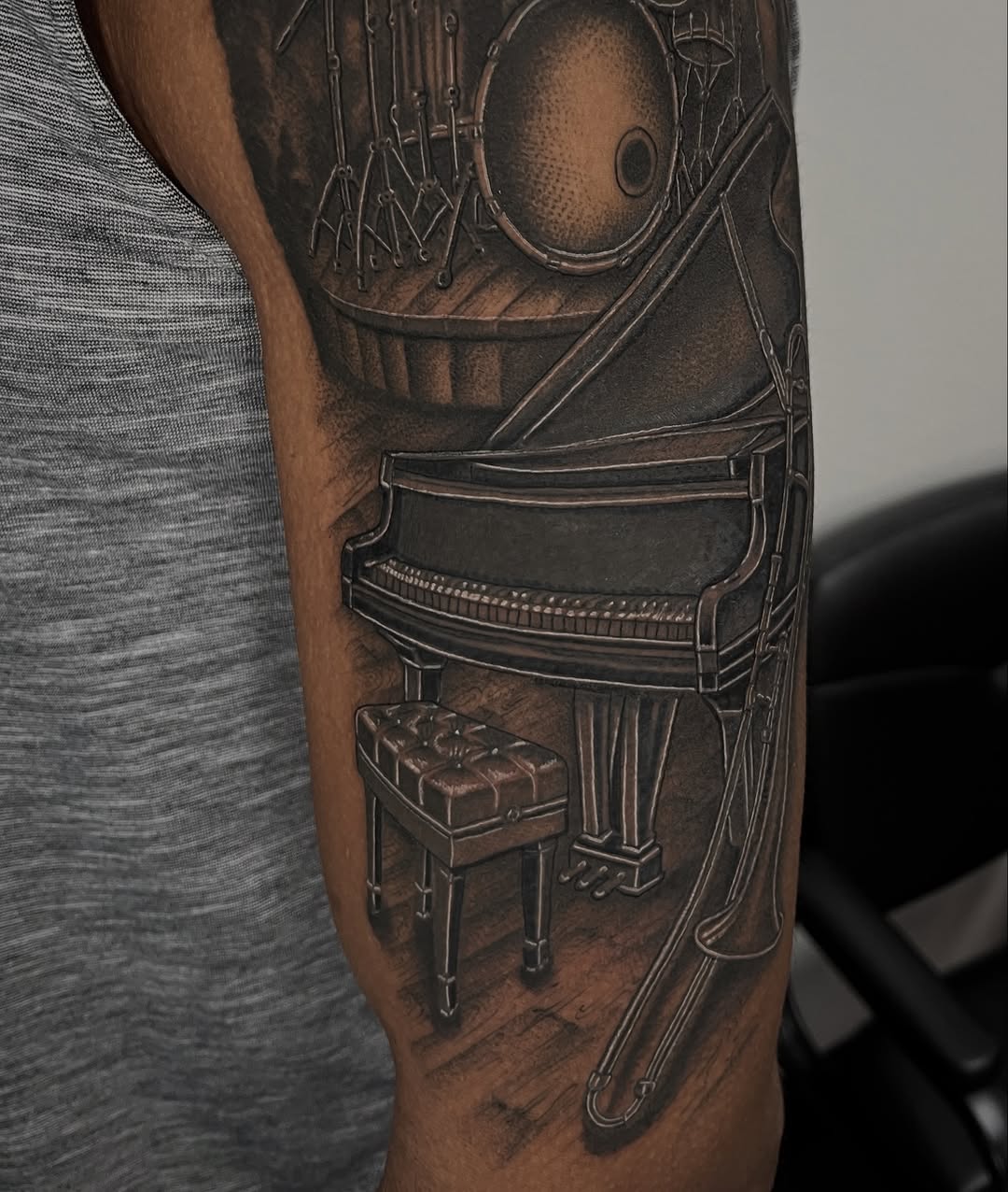 Tattoo by @tattoosbyjordanhunt — realism, black_and_grey