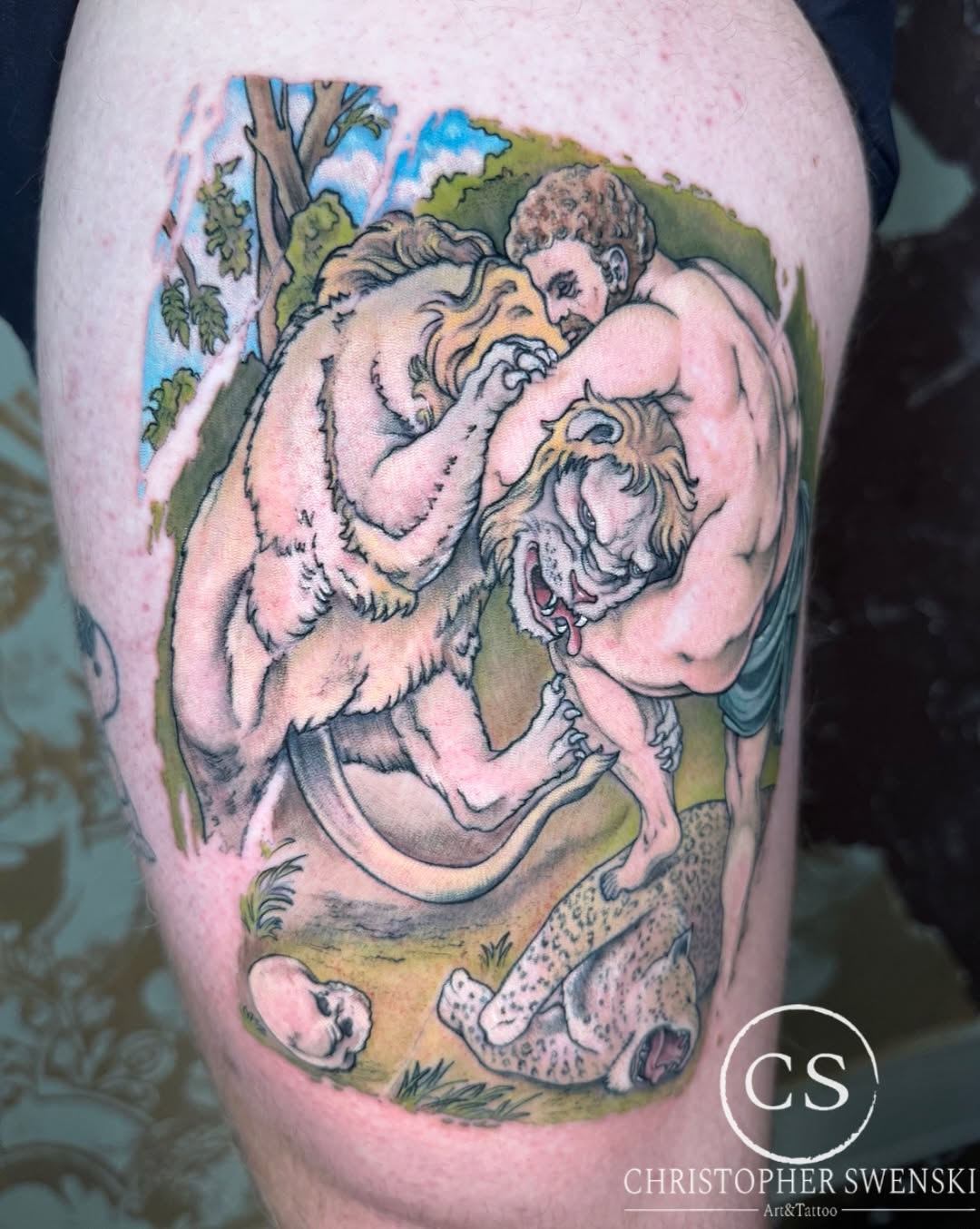 Tattoo by @chris_swenski_tattoo β realism, black_and_grey