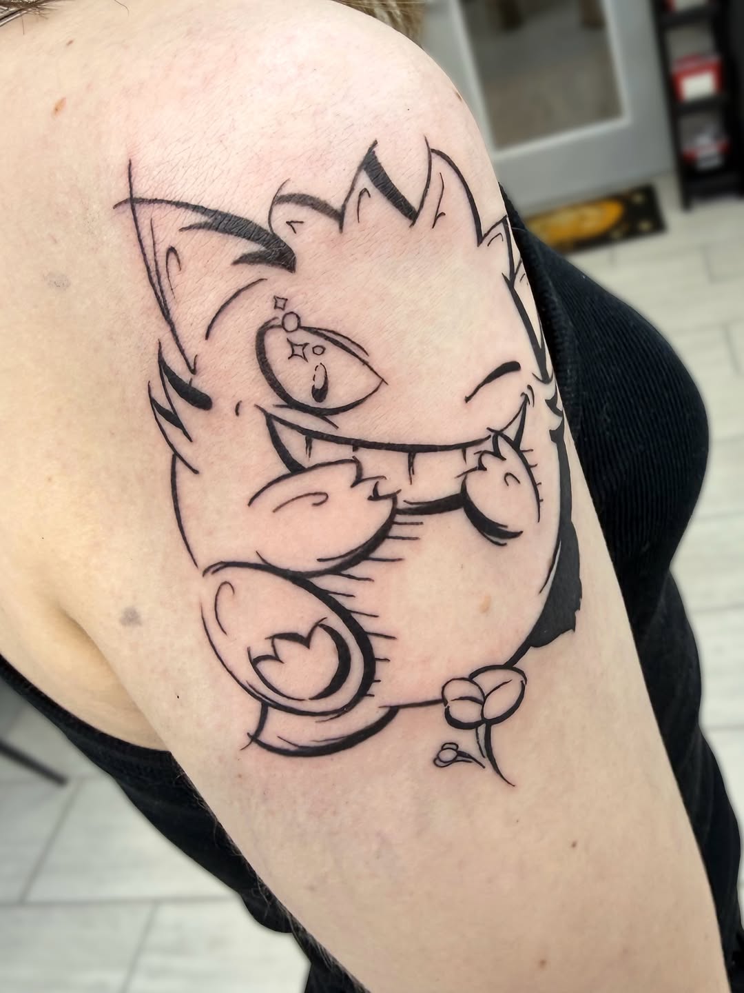 Tattoo by @night.owl.tattoo โ anime, fine_line