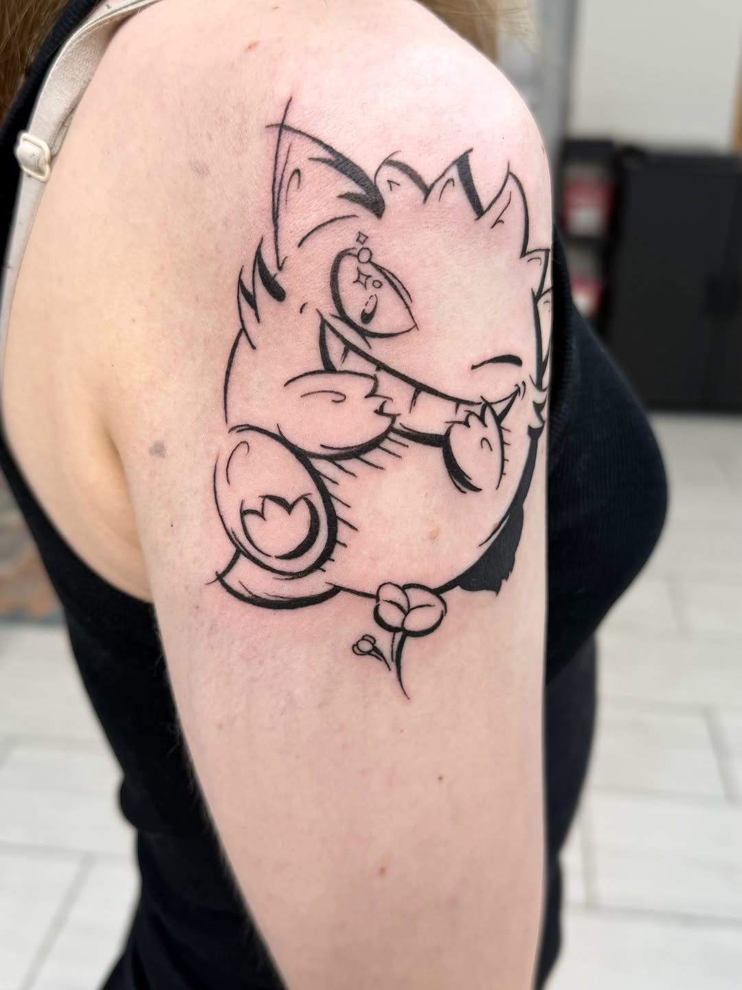 Tattoo by @night.owl.tattoo โ anime, fine_line