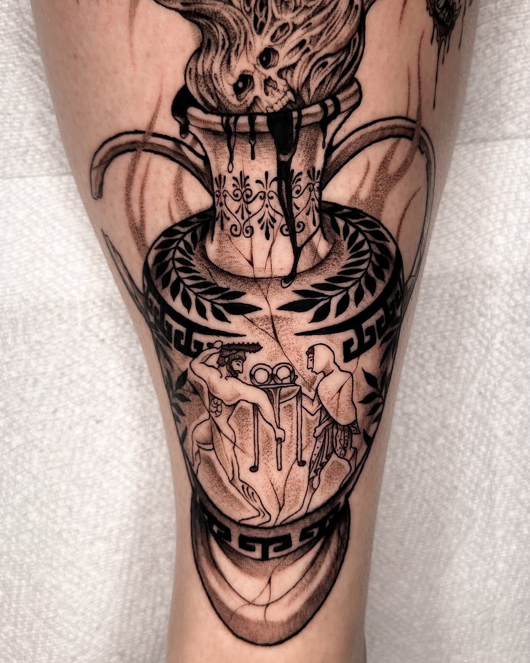 Tattoo by @2lulahtattoo — blackwork, illustrative