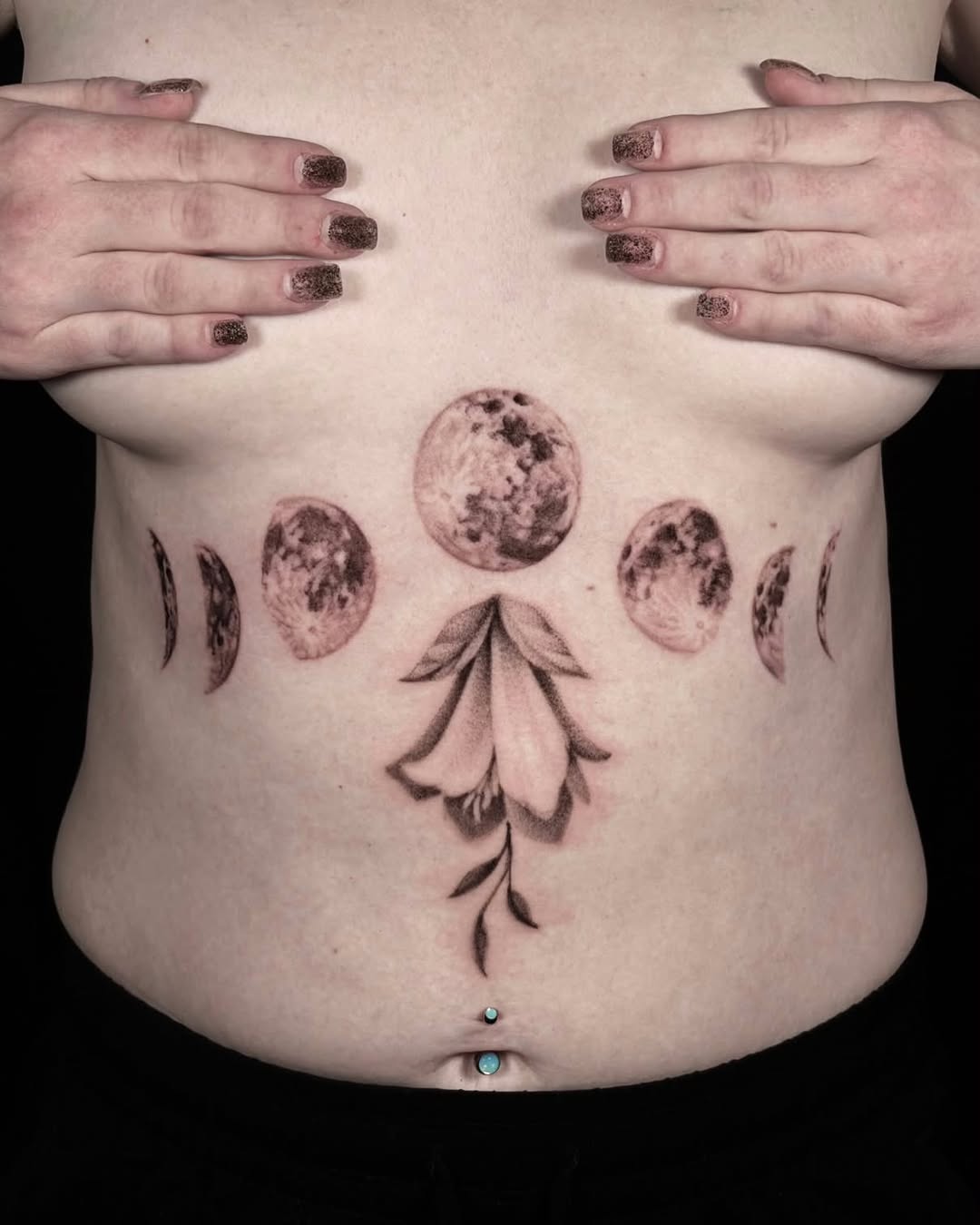 Tattoo by @fineartunbound — black_and_grey, dotwork