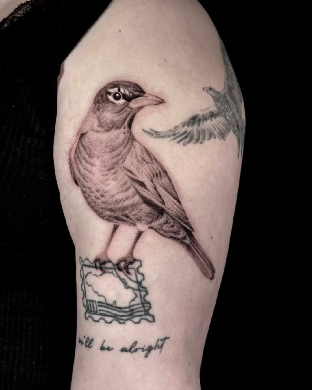 Tattoo by @fineartunbound — realism, dotwork