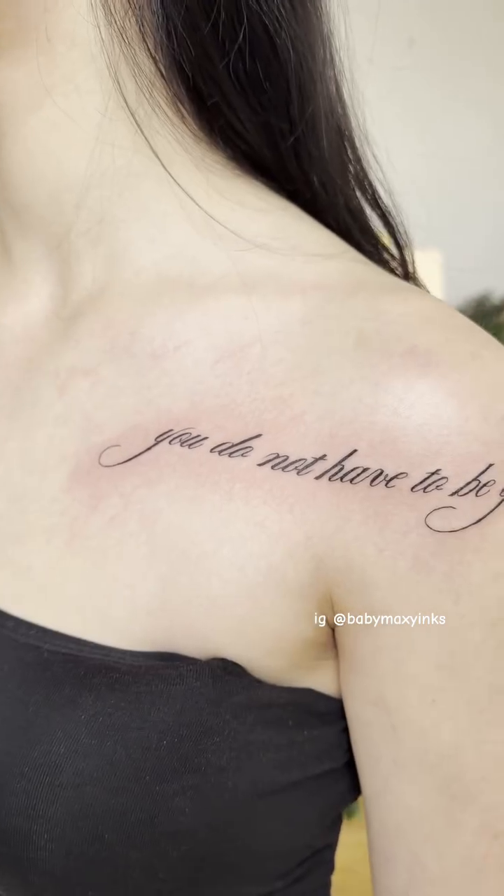 Tattoo by @babymaxyinks — fine_line, lettering_script