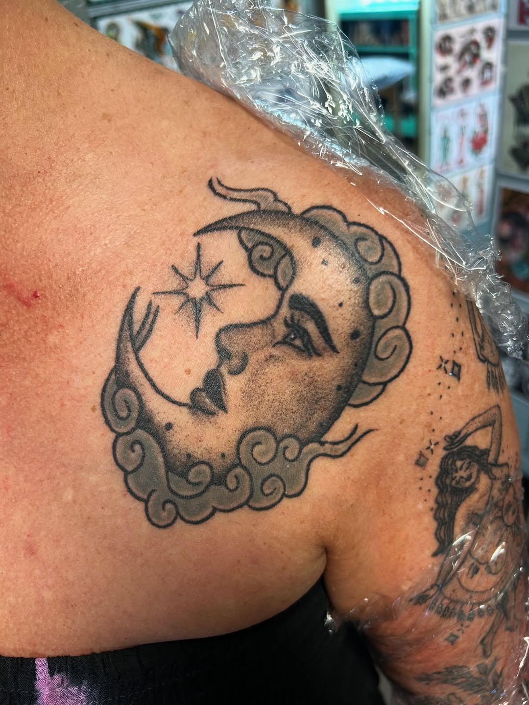 Tattoo by @inkbybray — black_and_grey, chicano