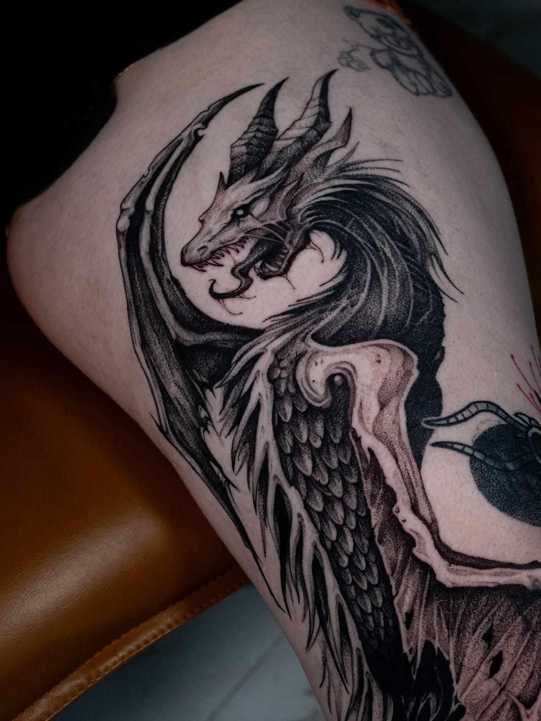Tattoo by @da.gloom — dark_realism, dotwork
