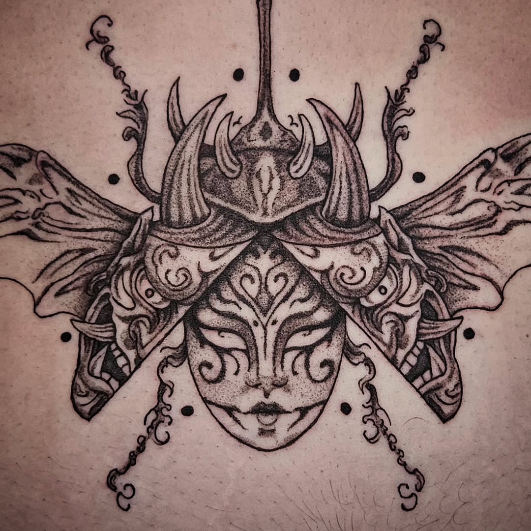 Tattoo by @pin.poked_ β dotwork, black_and_grey