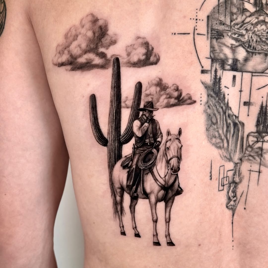Tattoo by @long.tea_tattooer — black_and_grey, realism