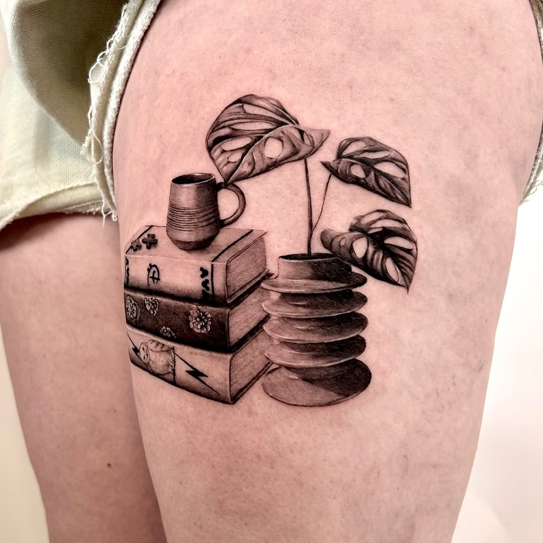 Tattoo by @long.tea_tattooer — black_and_grey