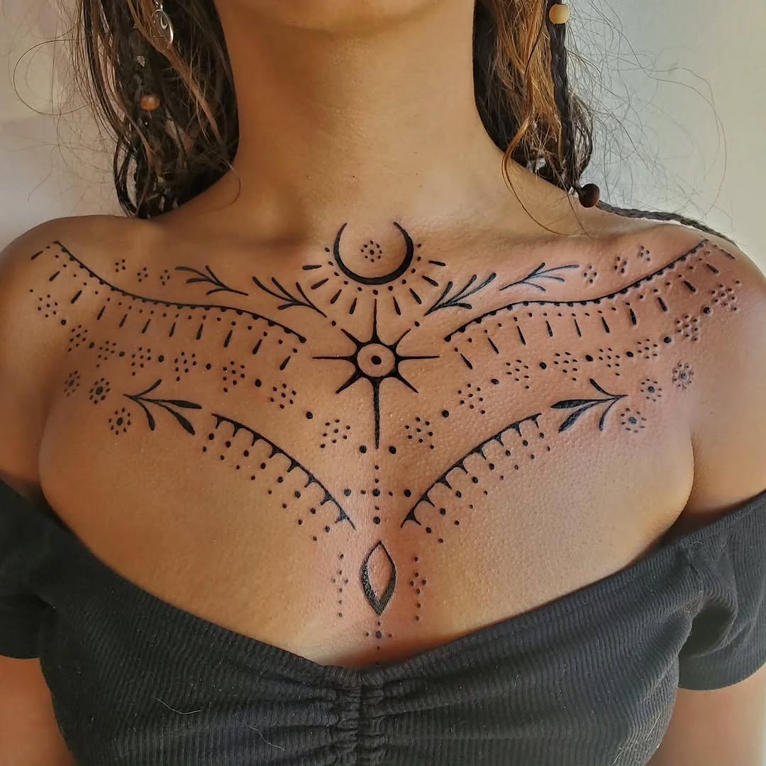 Tattoo by @aqua.suntattoos — dotwork, ornamental