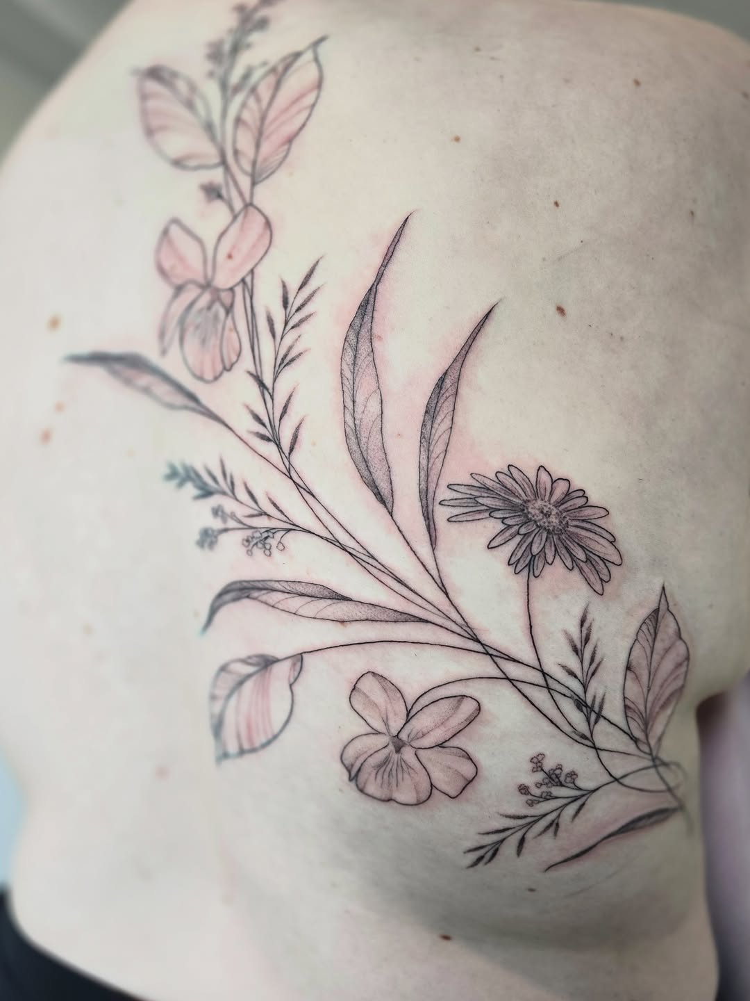 Tattoo by @taylornichole.tattoos — fine_line, black_and_grey