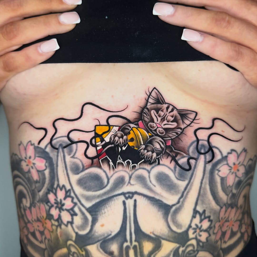 Tattoo by @dylanplazatattoo — new_school, japanese_irezumi