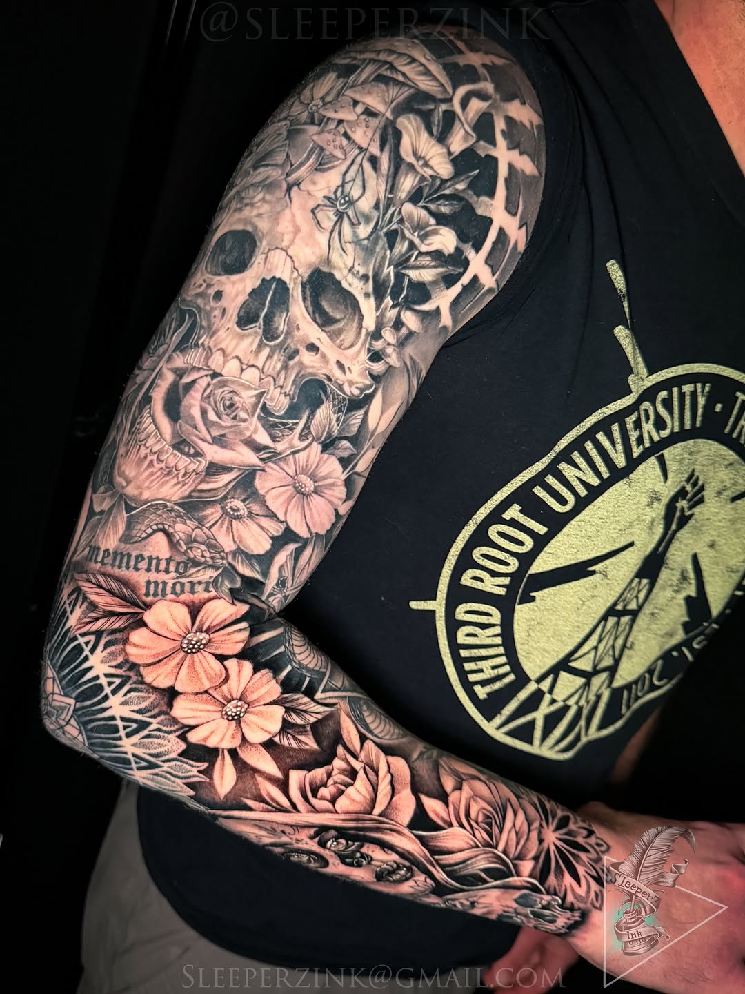 Tattoo by @sleeperzink — black_and_grey, realism