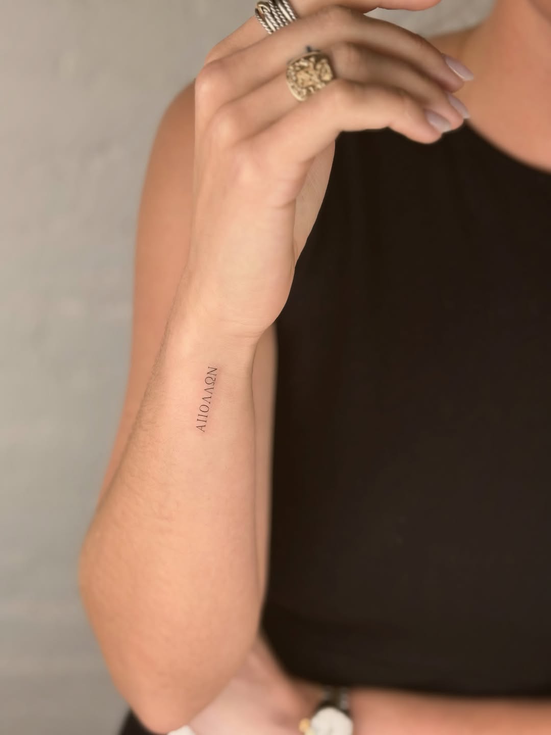Tattoo by @tattoovasquez — lettering_script, fine_line