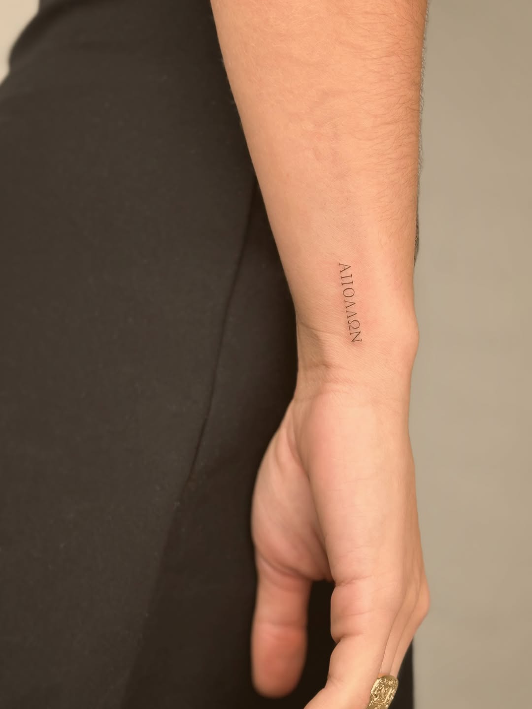 Tattoo by @tattoovasquez — lettering_script, fine_line