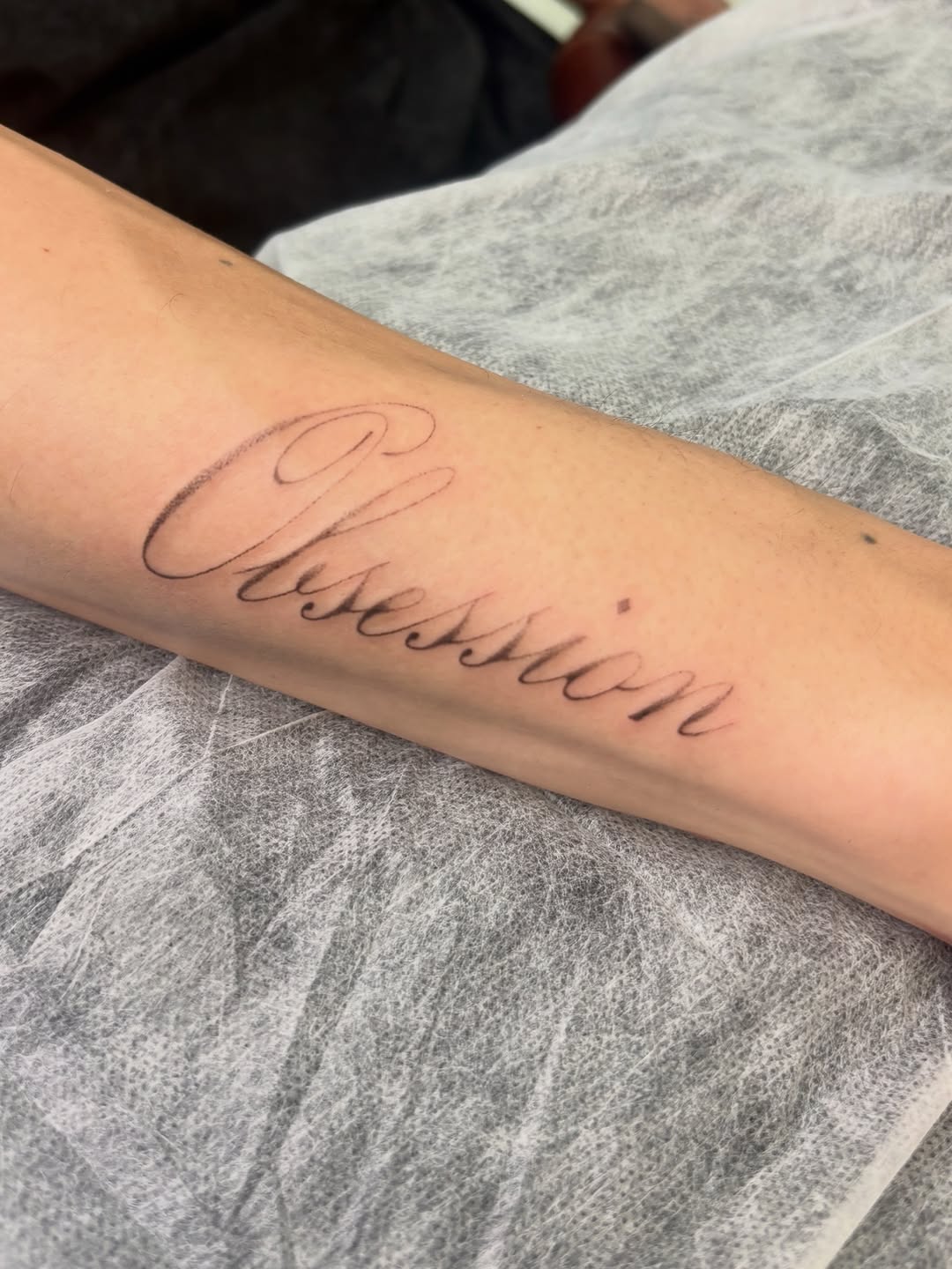 Tattoo by @_bitterbomb — lettering_script, fine_line