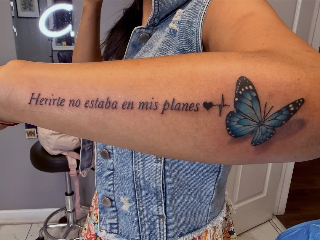 Tattoo by @lindalicioustatts — lettering_script, realism
