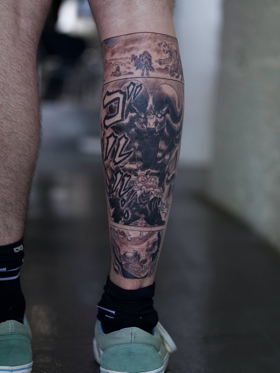 Tattoo by @newbold.tattoo โ black_and_grey, illustrative