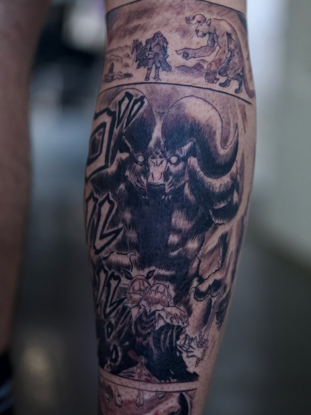 Tattoo by @newbold.tattoo โ black_and_grey, illustrative