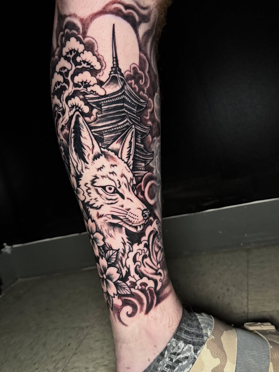 Tattoo by @tattoohabit — japanese_irezumi, black_and_grey