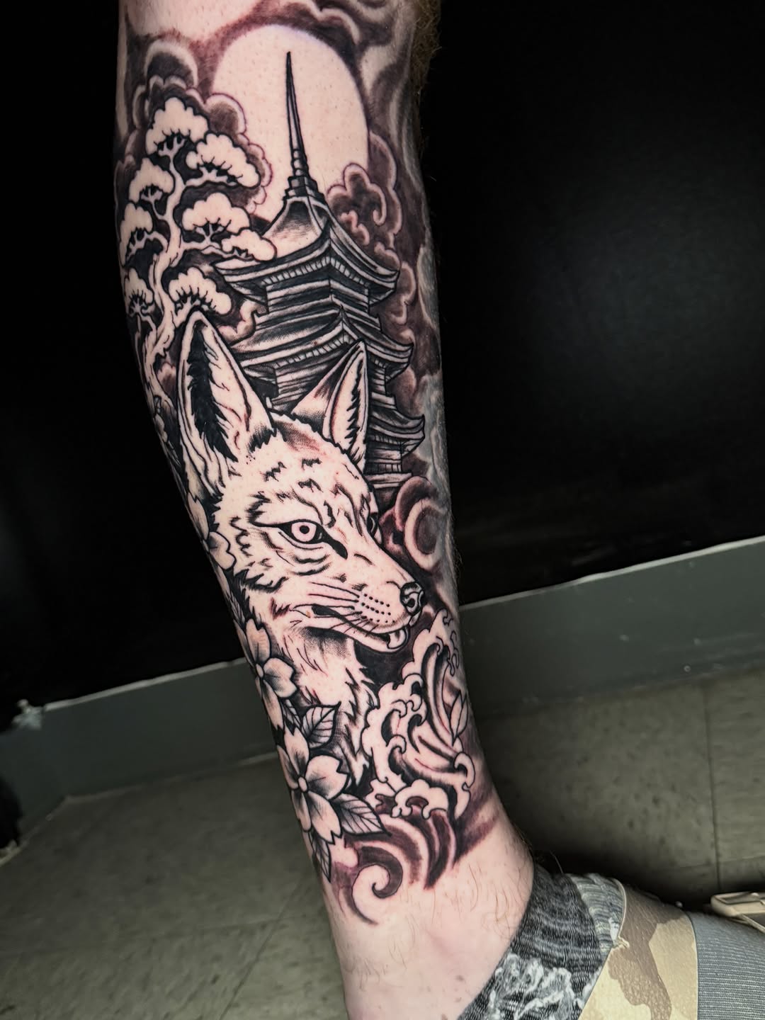 Tattoo by @tattoohabit — japanese_irezumi, black_and_grey