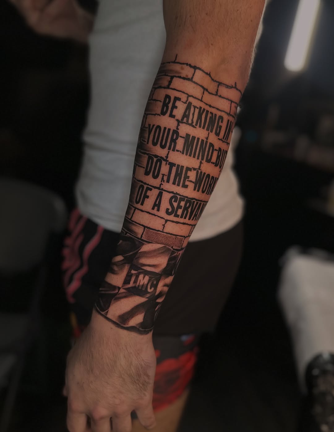 Tattoo by @inkmando — lettering_script, blackwork