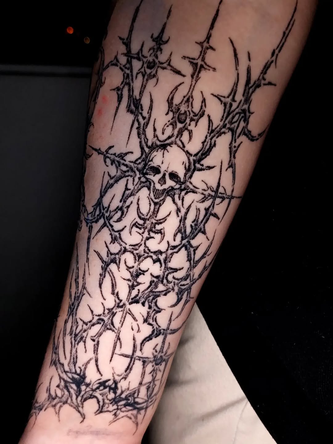 Tattoo by @dazorath — blackwork, dark_realism