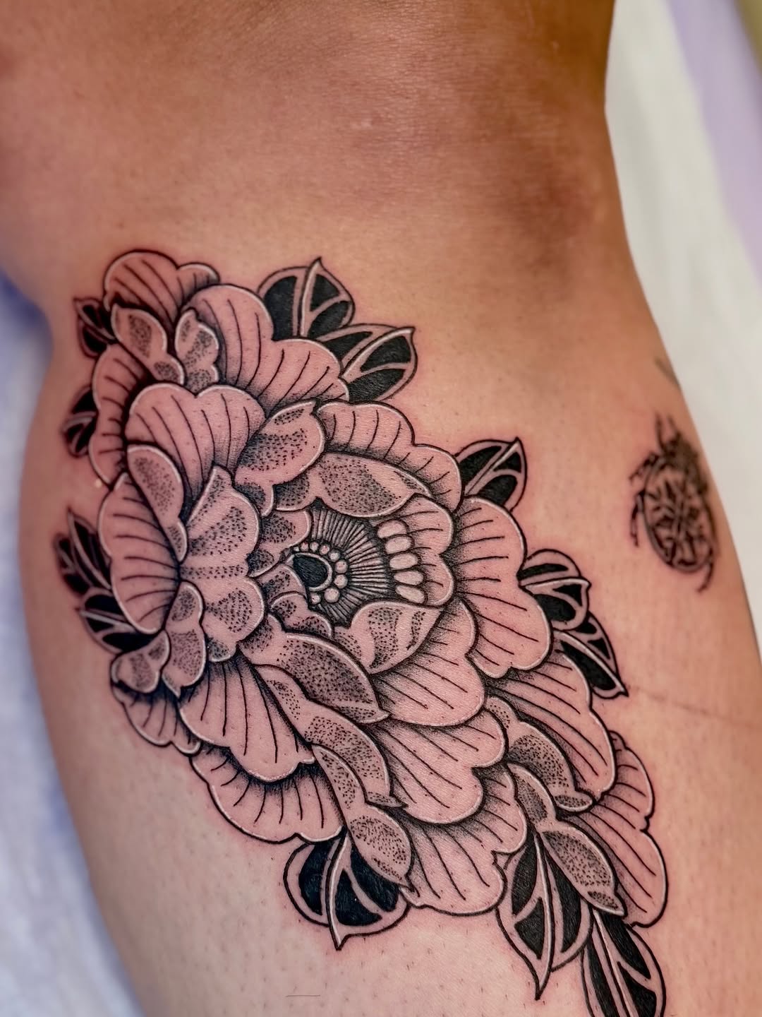 Tattoo by @amandanicole_ink — black_and_grey