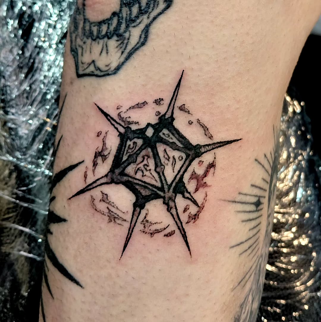 Tattoo by @ripgloss.tattoo — blackwork, geometric
