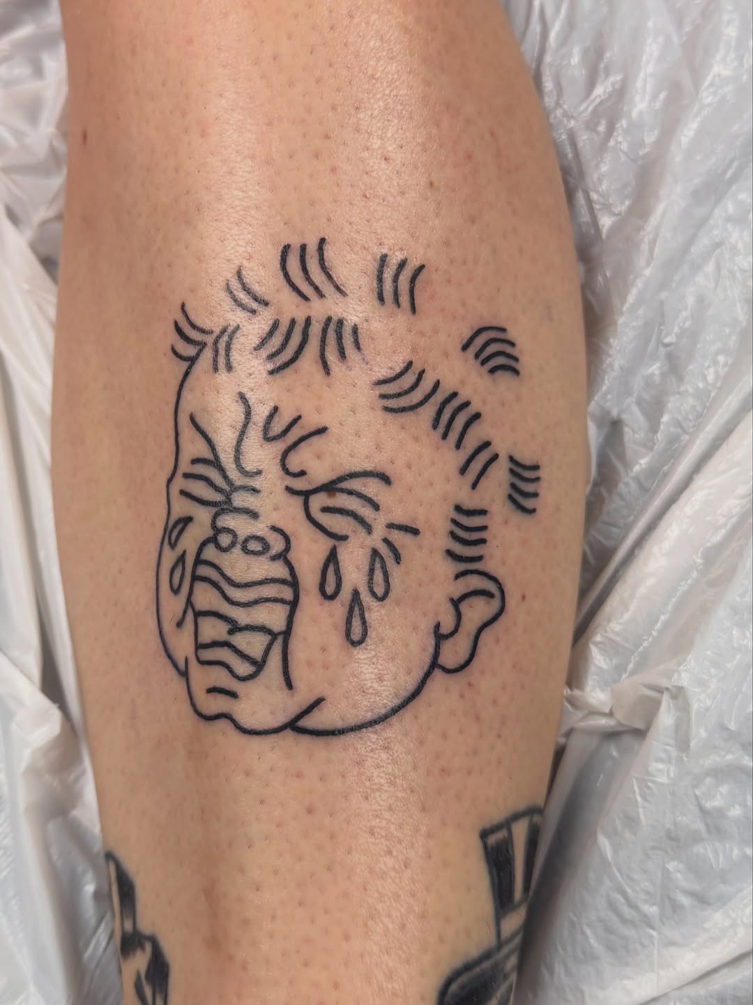 Tattoo by @milohdraws โ blackwork