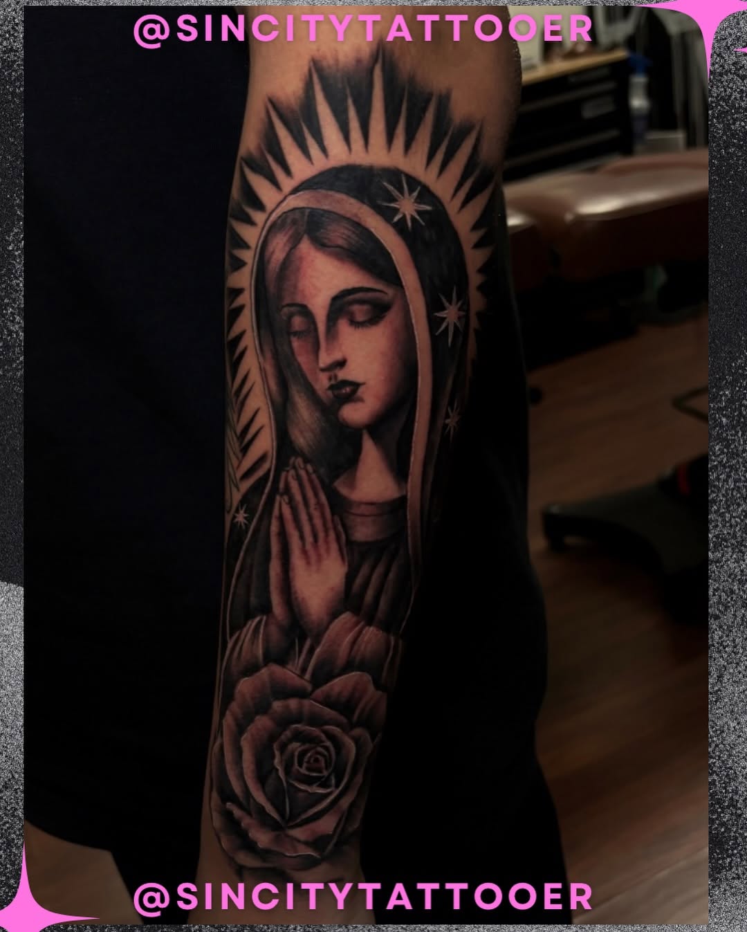 Tattoo by @sincitytattooer — black_and_grey, realism
