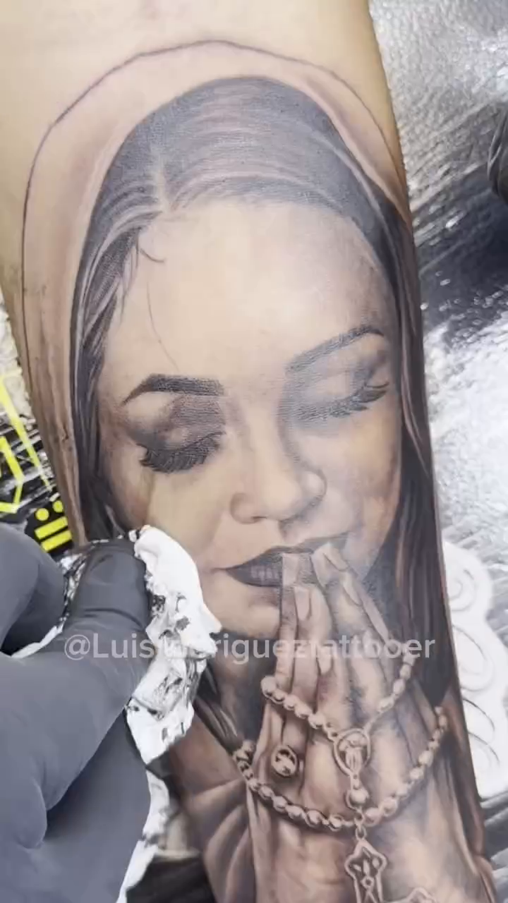 Tattoo by @luisrodrigueztattooer — realism, black_and_grey