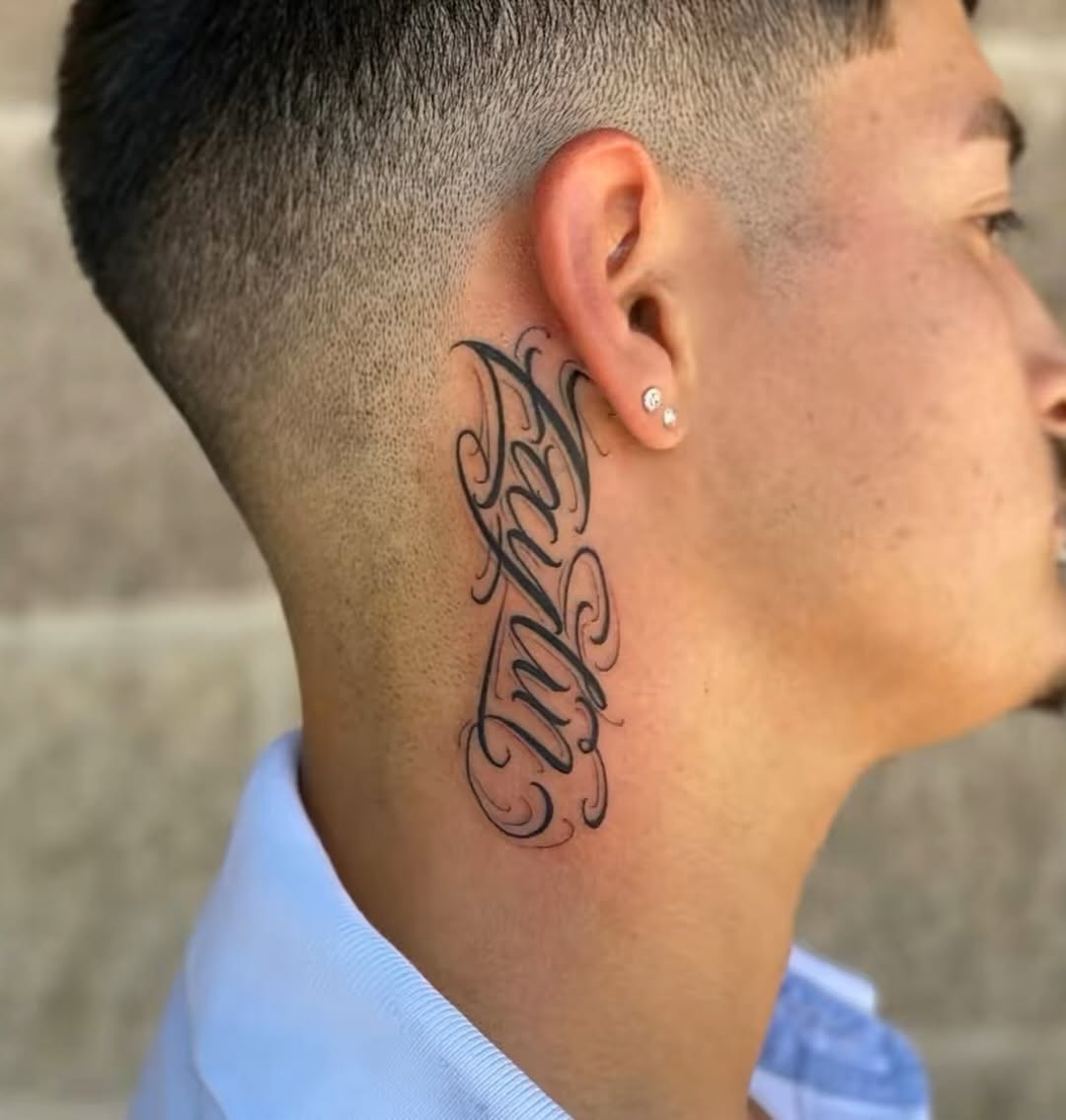 Tattoo by @lexmiranda — lettering_script, chicano