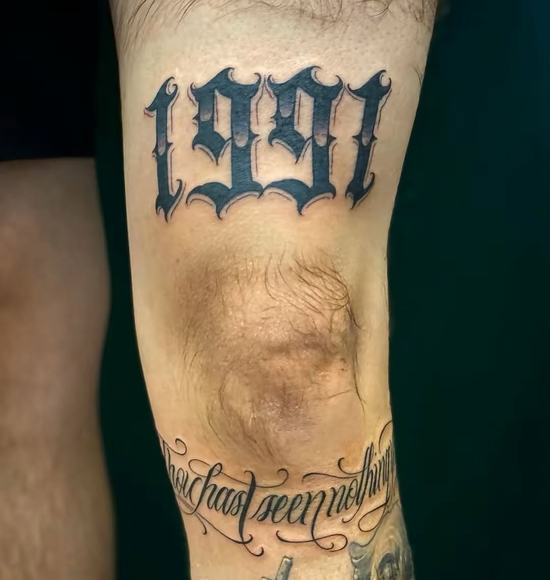 Tattoo by @lexmiranda — lettering_script, blackwork