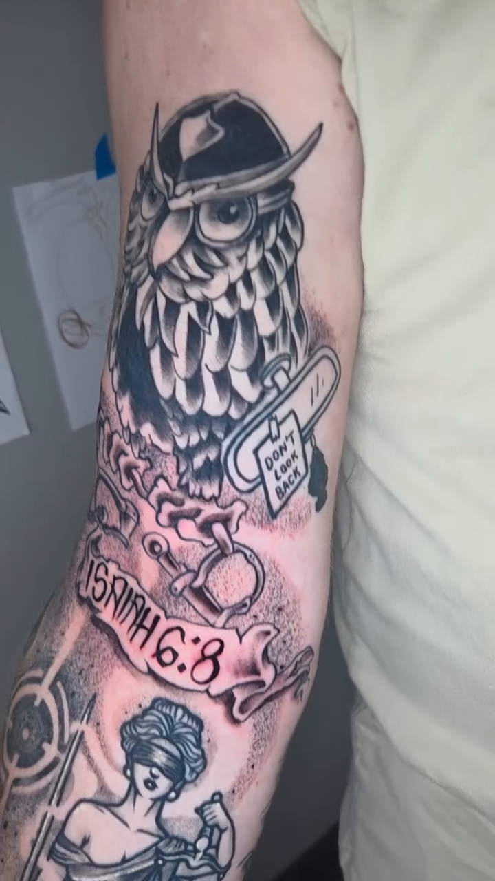Tattoo by @geo_does_art — black_and_grey, realism