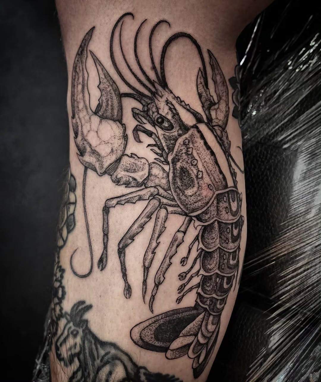 Tattoo by @el_tejon โ black_and_grey, dotwork