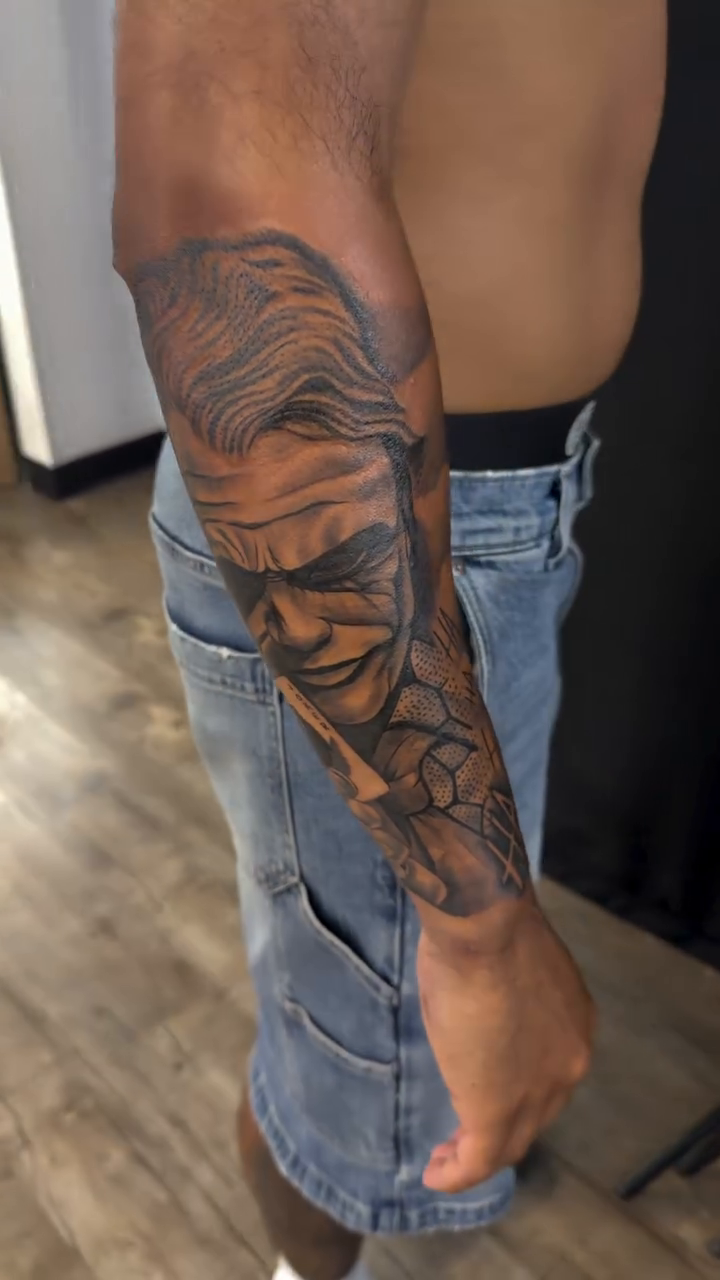 Tattoo by @chinotheinkman — realism, black_and_grey