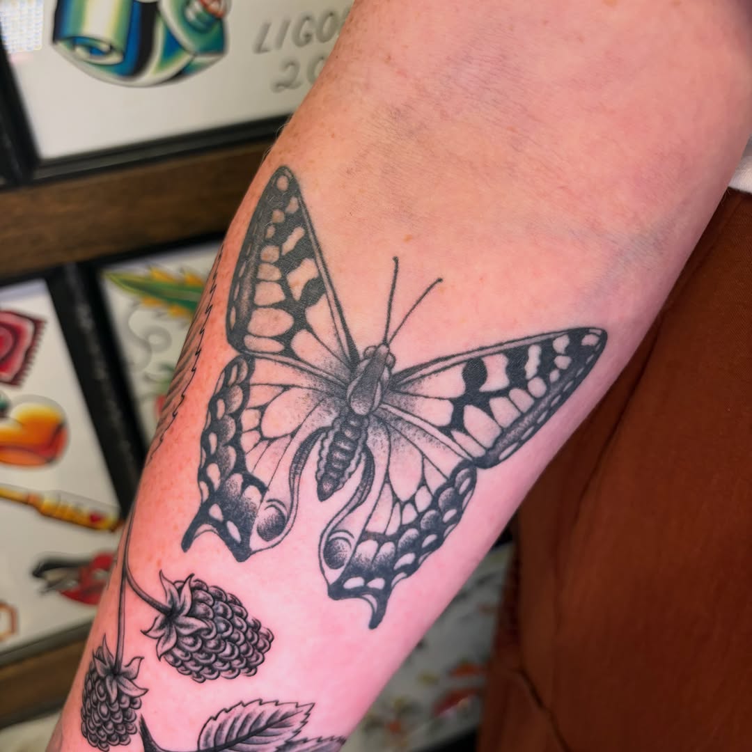 Tattoo by @slugclubtattoos — black_and_grey