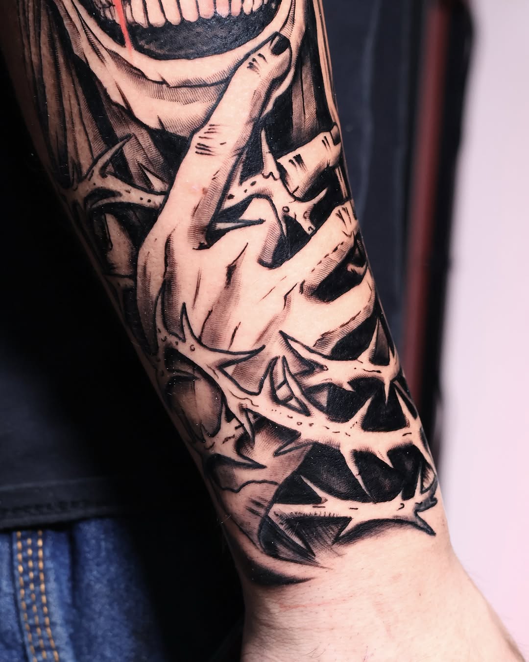 Tattoo by @germanpatino_ink — blackwork, realism