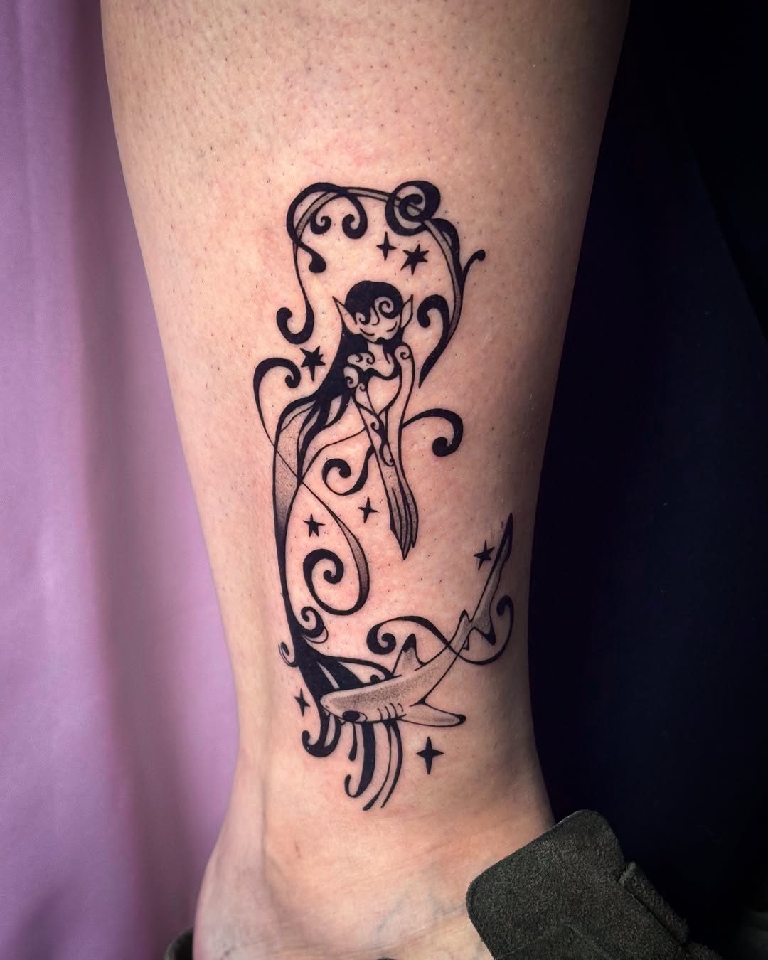 Tattoo by @cleanbean.inks — black_and_grey, ornamental