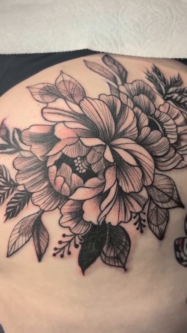 Tattoo by @torishi_ink — neo_traditional, black_and_grey