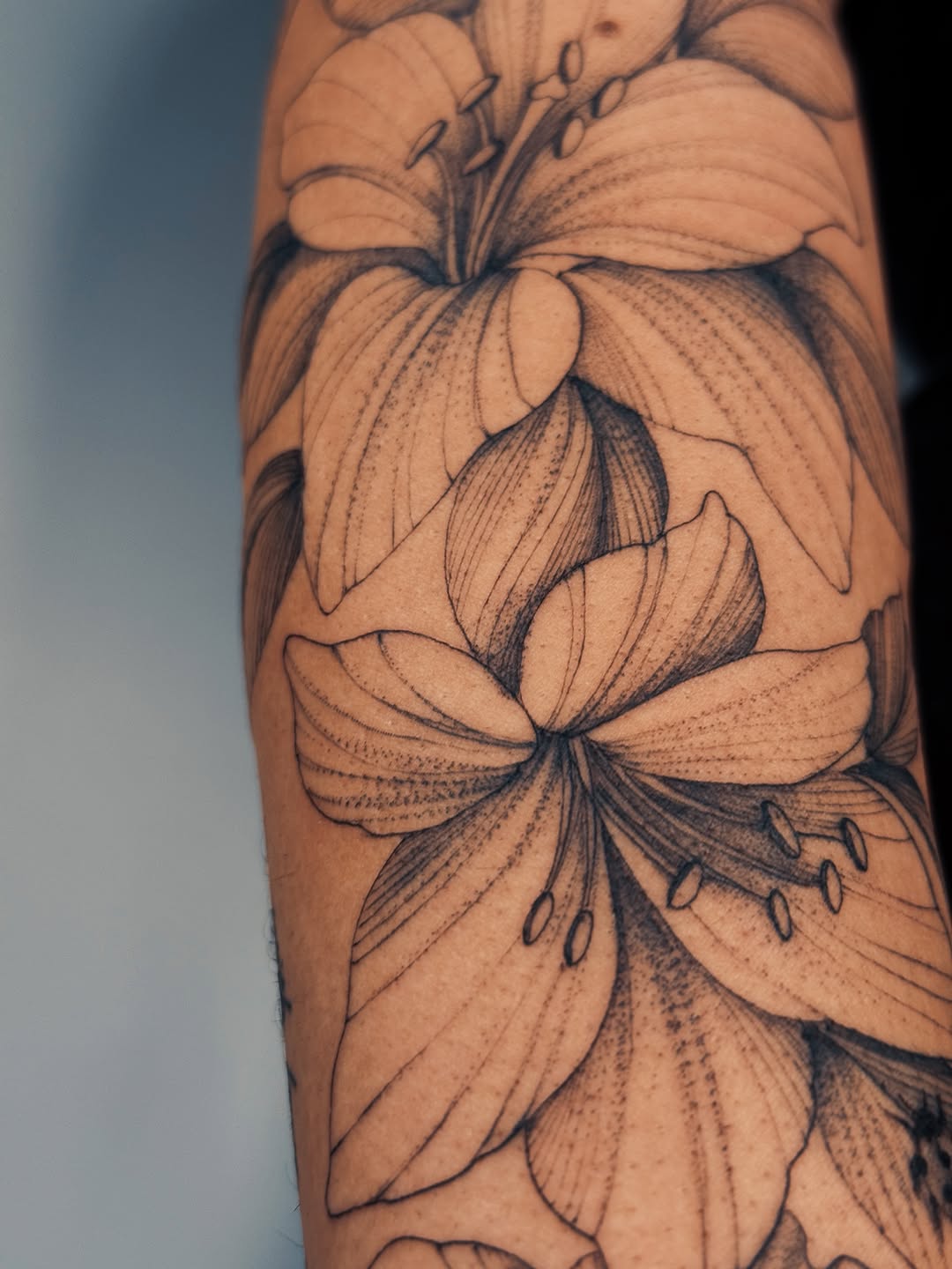 Tattoo by @olgatattooing — black_and_grey