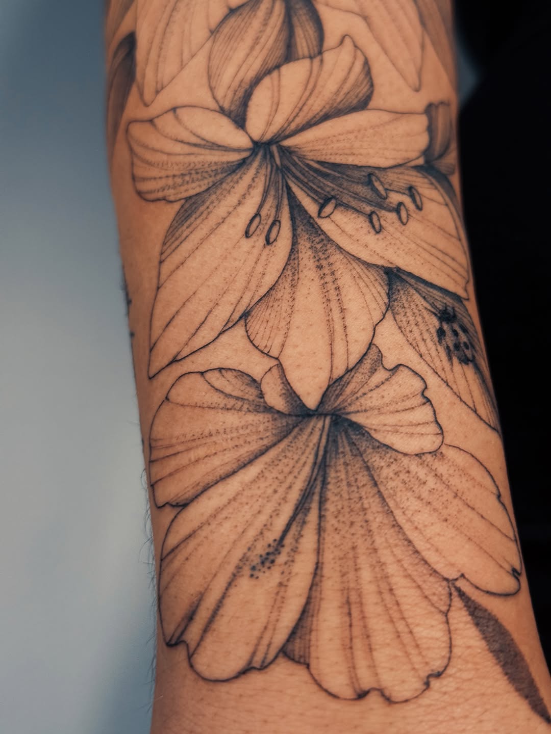 Tattoo by @olgatattooing — black_and_grey