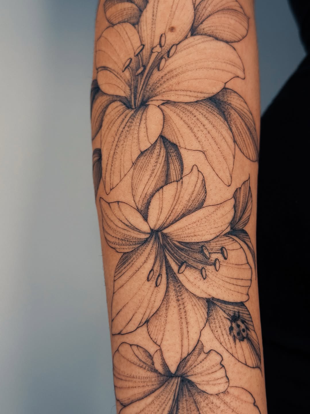 Tattoo by @olgatattooing — black_and_grey
