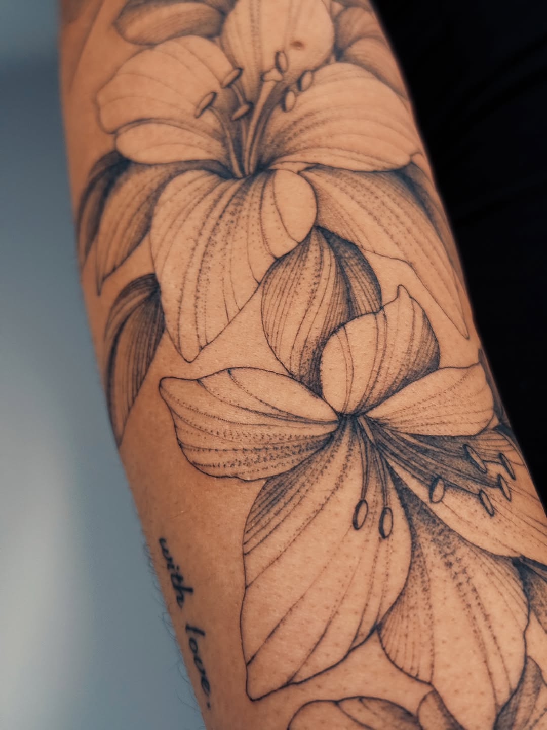 Tattoo by @olgatattooing — black_and_grey