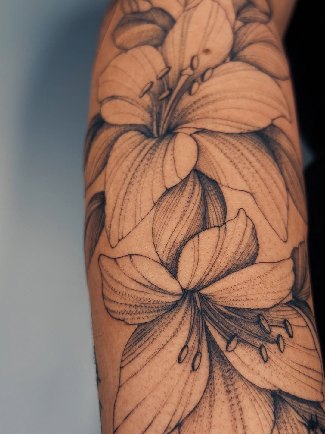 Tattoo by @olgatattooing — black_and_grey
