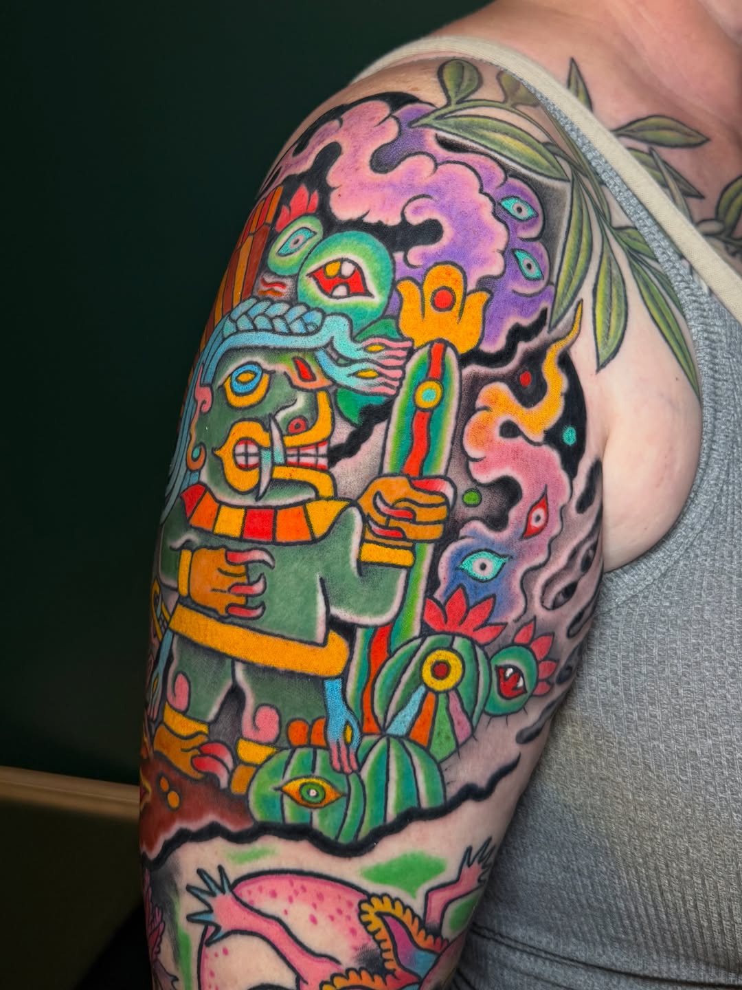 Tattoo by @el_chimu — new_school, trash_polka